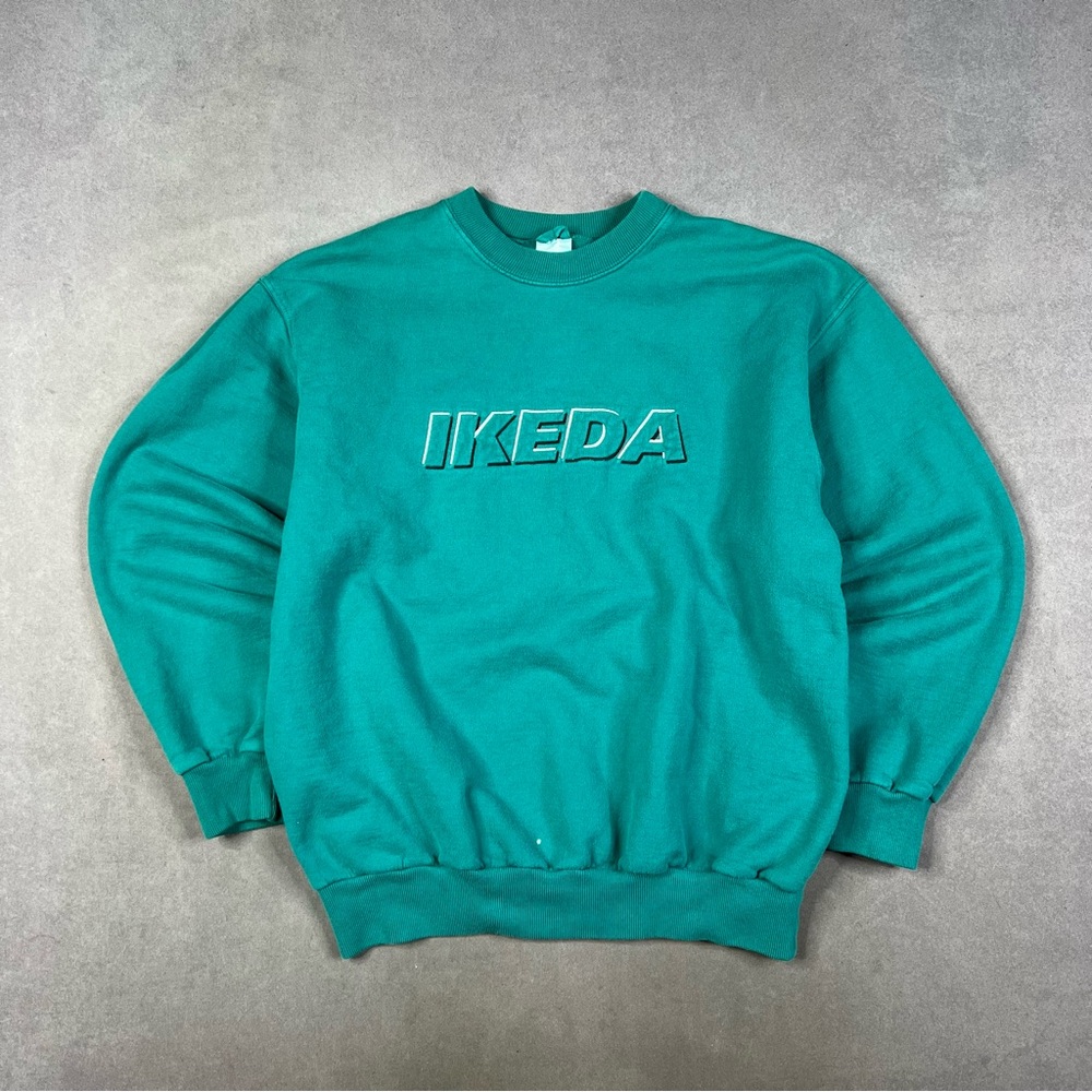 Vintage Ikeda Teal Crewneck Sweatshirt